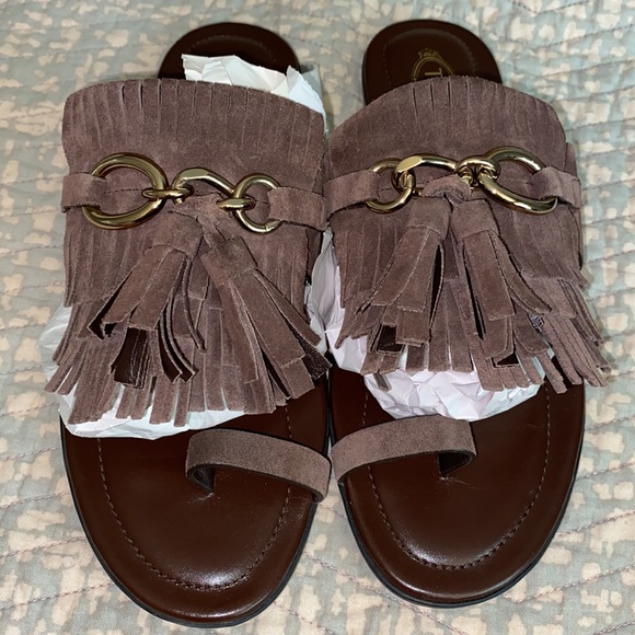 Tod’s Fringe Slide Sandal Size 38 (7.5US) - Picture 4 of 4